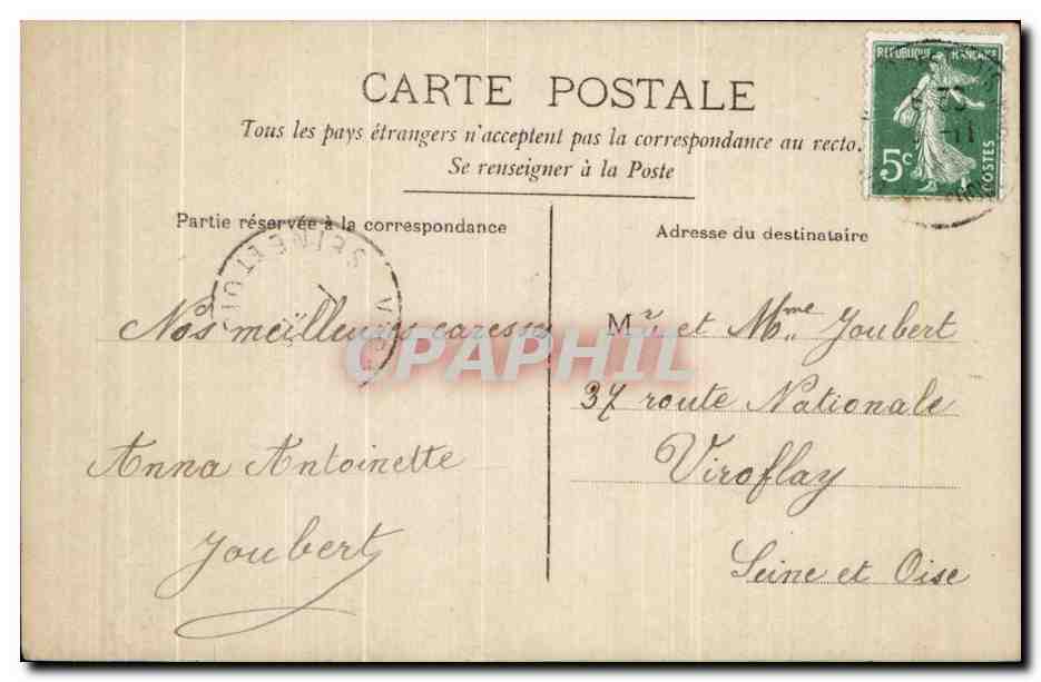 CPA Fantaisie Enfant — Rückseite