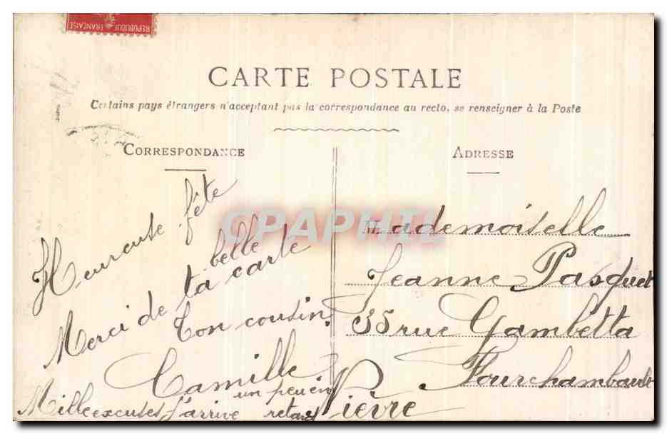 CPA Fantaisie Enfant Garcon  — Rückseite