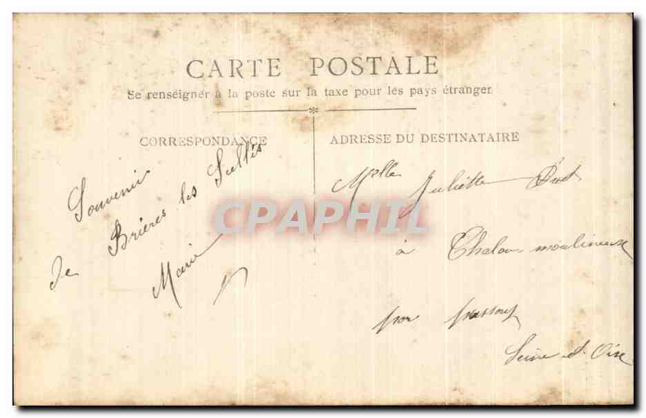CPA Fantaisie Femme  — Rückseite