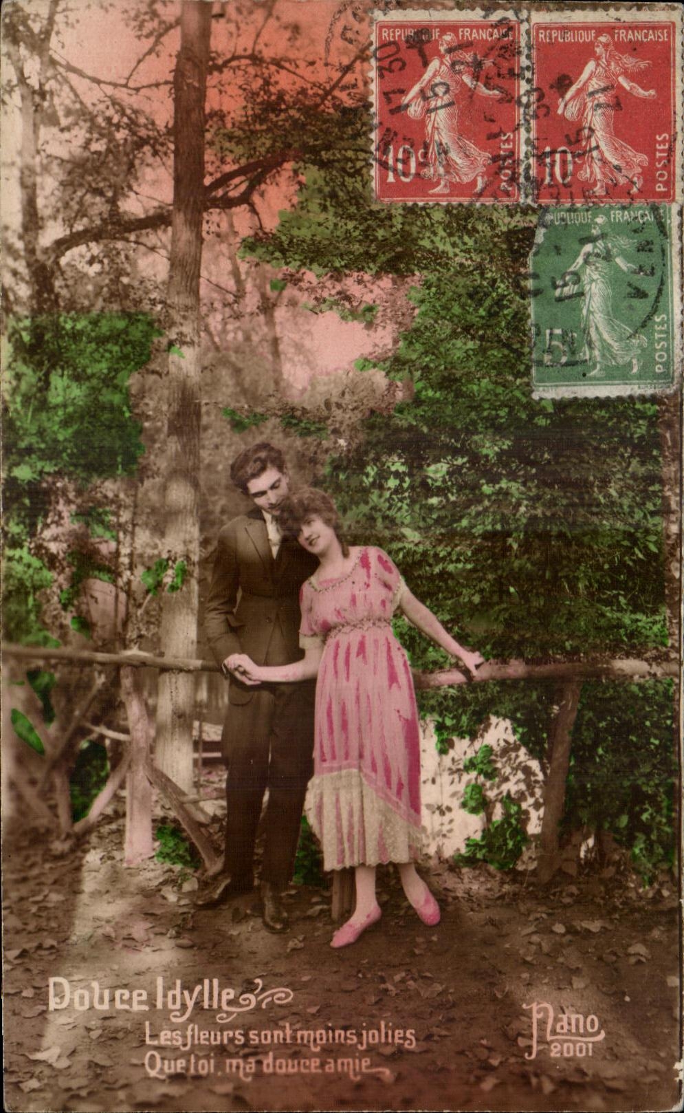 CPA Fantaisie Femme Douce Idylle
