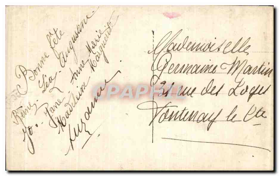 CPA Fantaisie Femme Douce Idylle — Verso