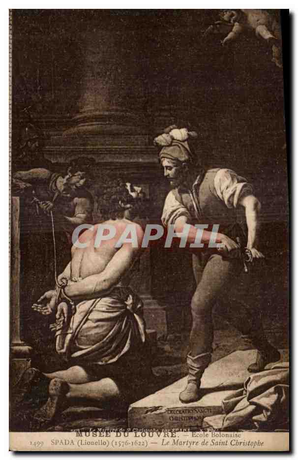 CPA Fantaisie Musee du Louvre Paris Spada Le martyre de Saint Christophe
