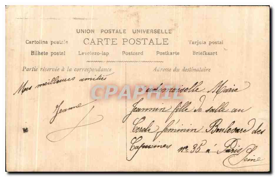 CPA Fantaisie Femme  — Verso
