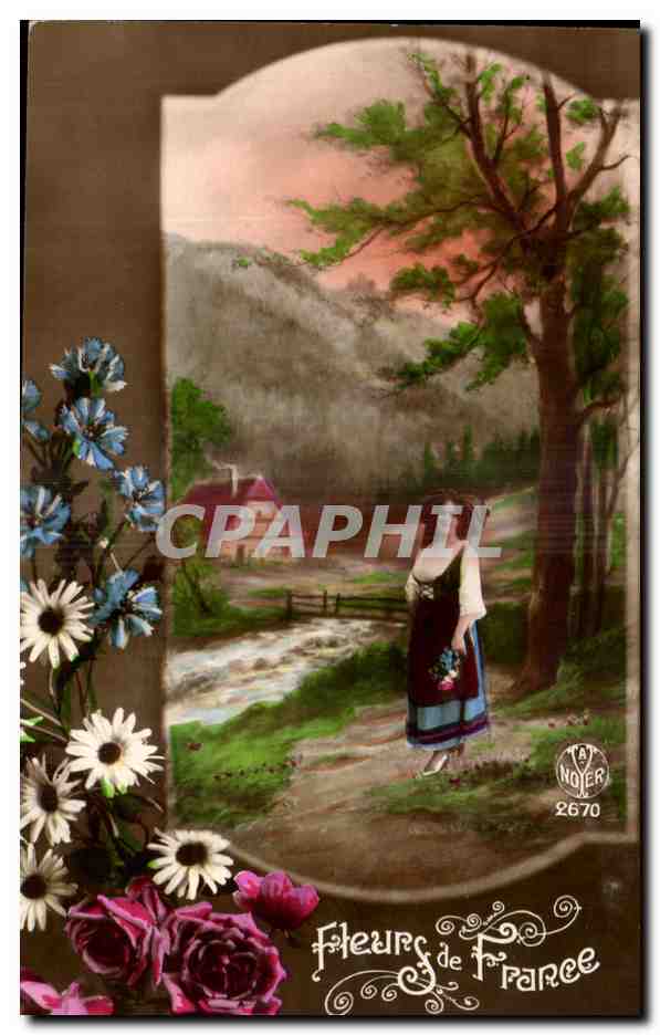 CPA Fantaisie Femme alsace
