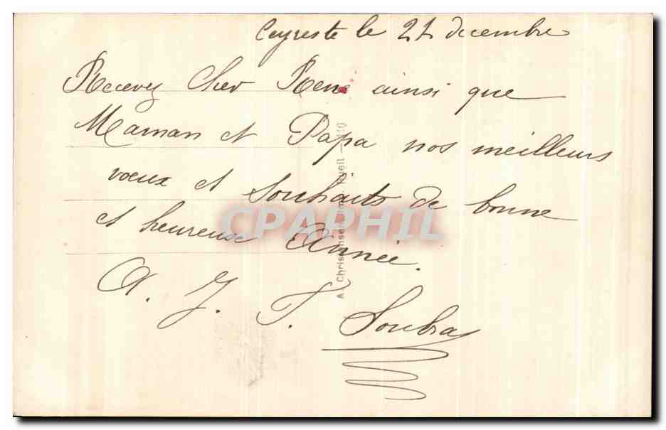 CPA Fantaisie Fleurs  — Verso