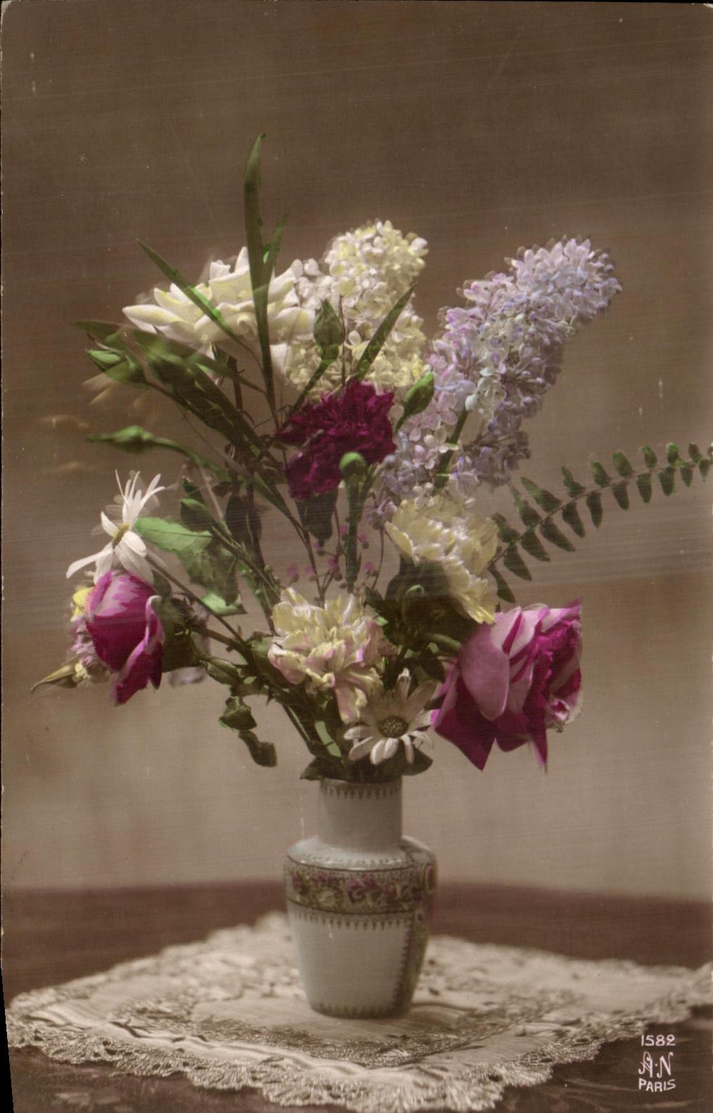 CPA Fantaisie Fleurs 
