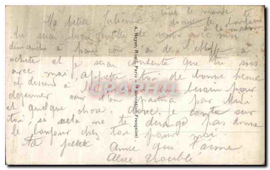 CPA Fantaisie Fleurs  — Verso