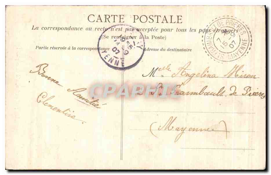 CPA Fantaisie Enfants Au cafe Chien  — Back