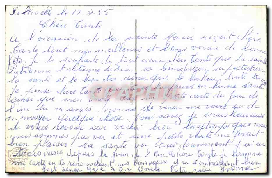 CPA Fantaisie Fleurs Papillon  — Verso