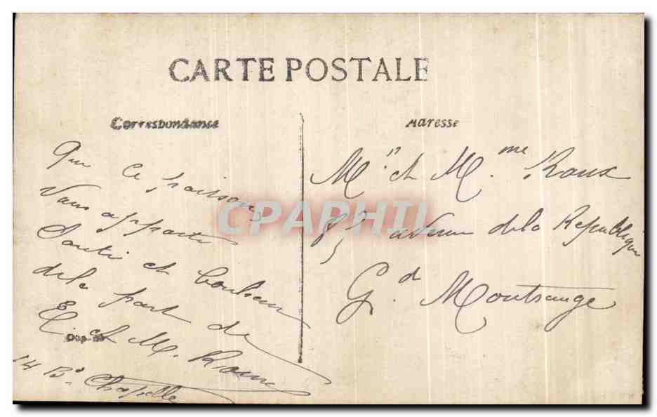 CPA Fantaisie Femme 1er avril poisson  — Verso