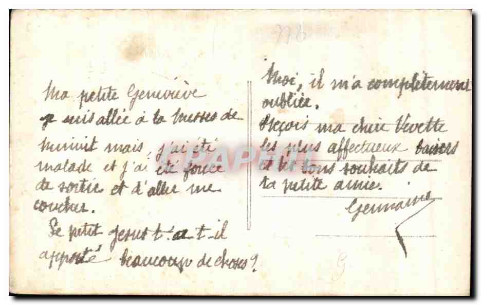 CPA Fantaisie Enfants  — Rückseite