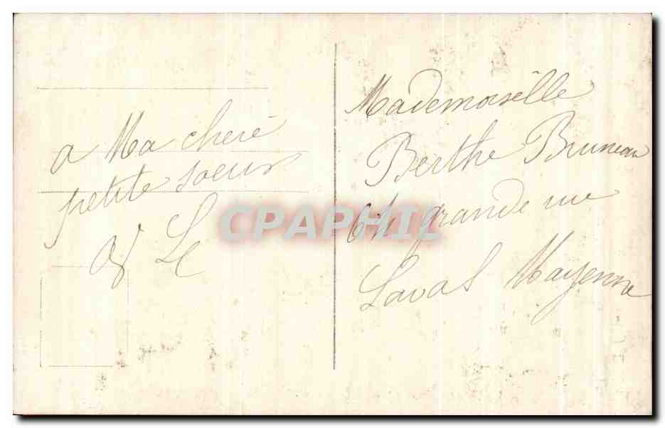 CPA Fantaisie Enfant et Femme Croix — Verso