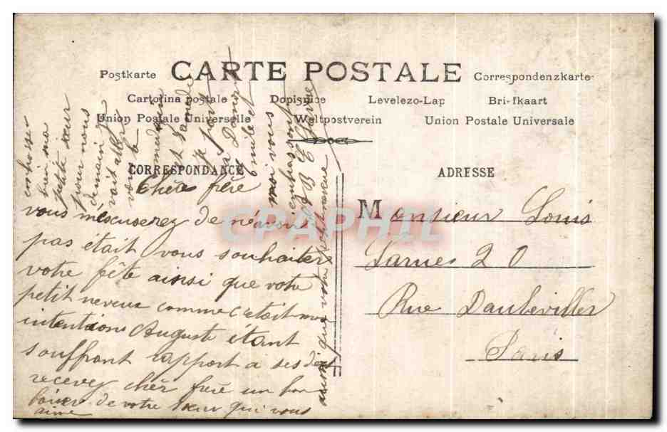CPA Fantaisie Enfant  — Rückseite