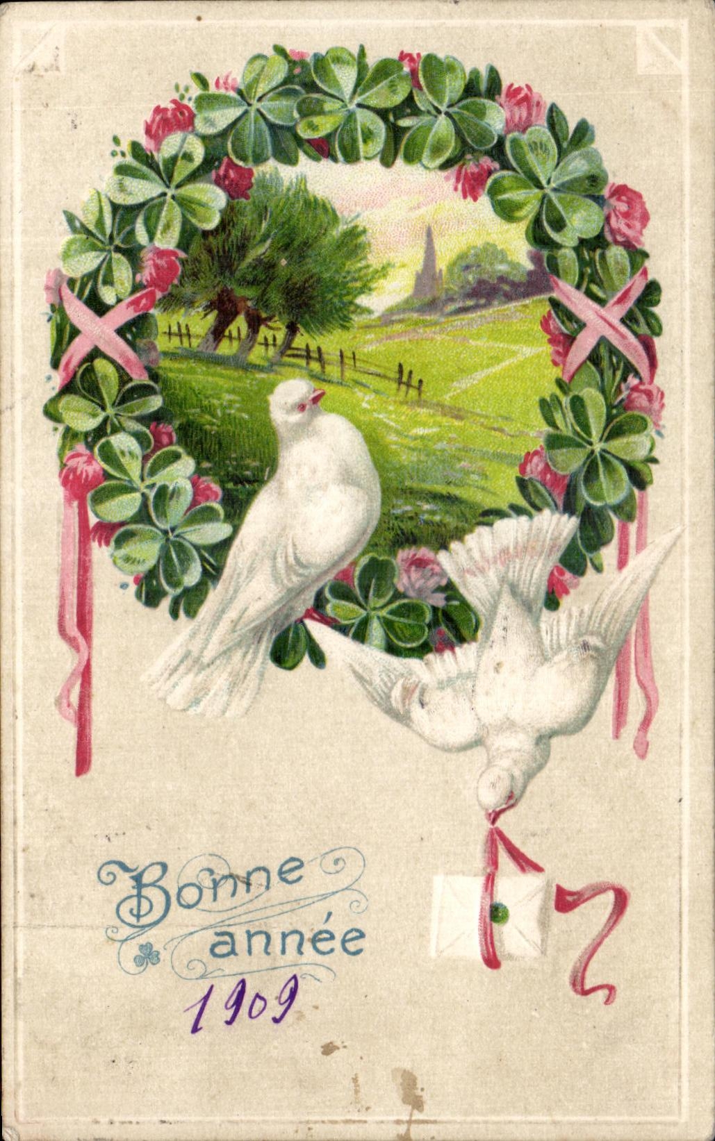 CPA Fantaisie Fleurs Colombes
