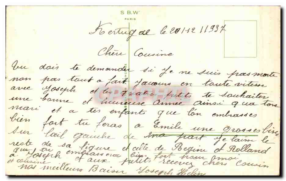 CPA Fantaisie Bonne annee — Rückseite