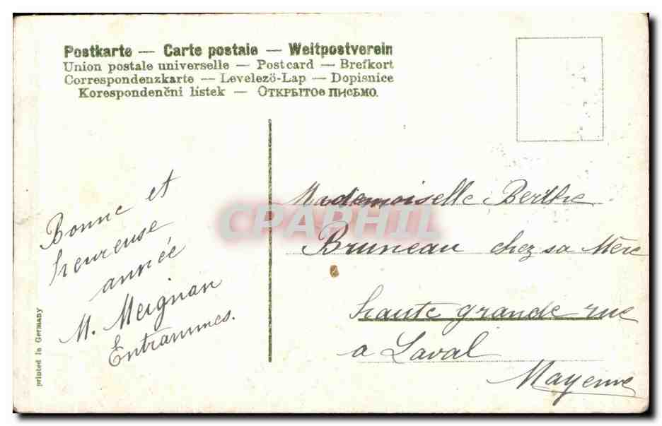CPA Fantaisie oiseaux oisillons  — Rückseite