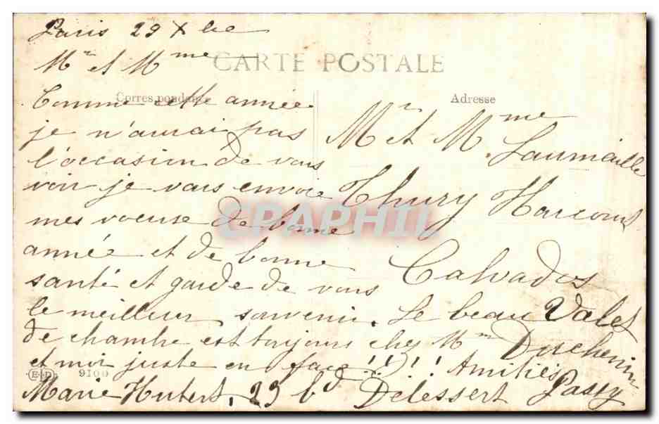 CPA Fantaisie Paysage  — Rückseite