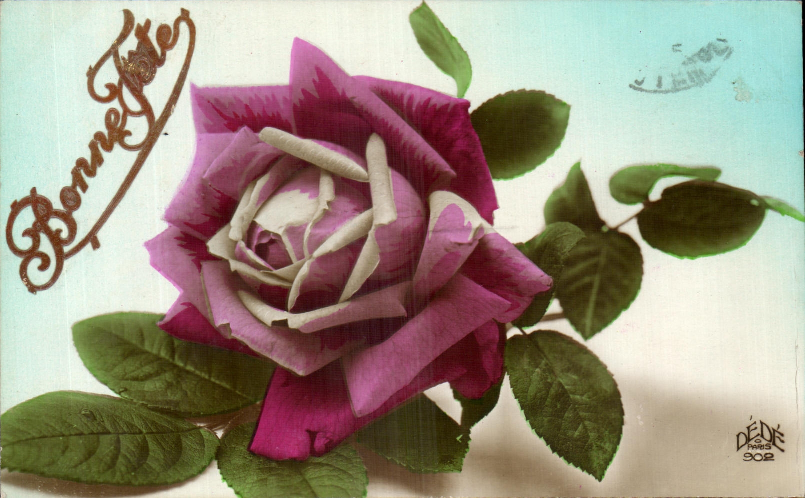 CPA Fantaisie Fleurs Rose
