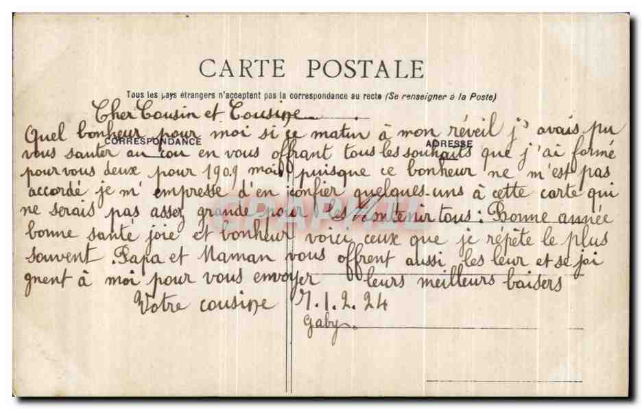 CPA Fantaisie Enfant  — Rückseite