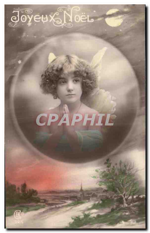 CPA Fantaisie Enfant ange Noel 