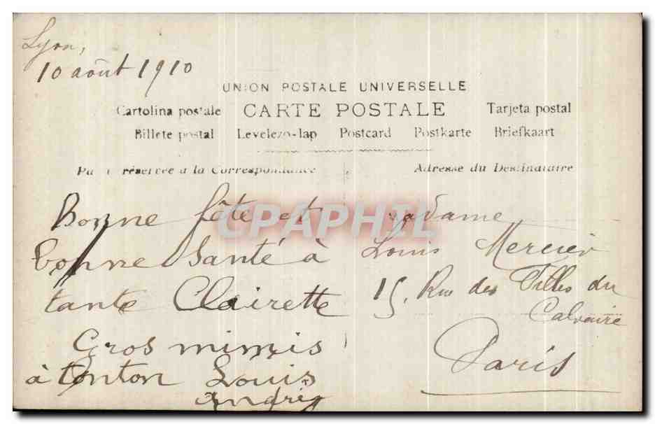 CPA Fantaisie Enfant  — Rückseite