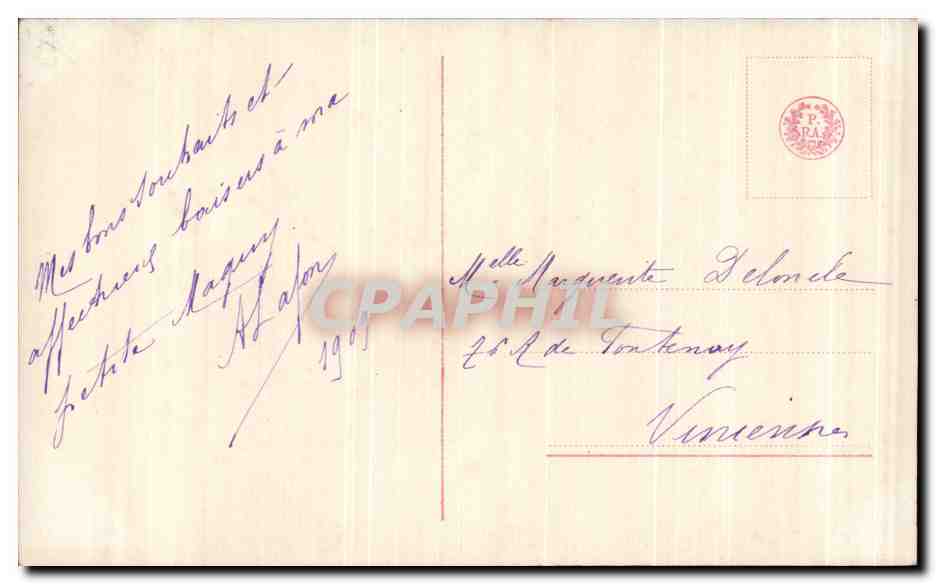 CPA Fantaisie Enfant et chien — Rückseite