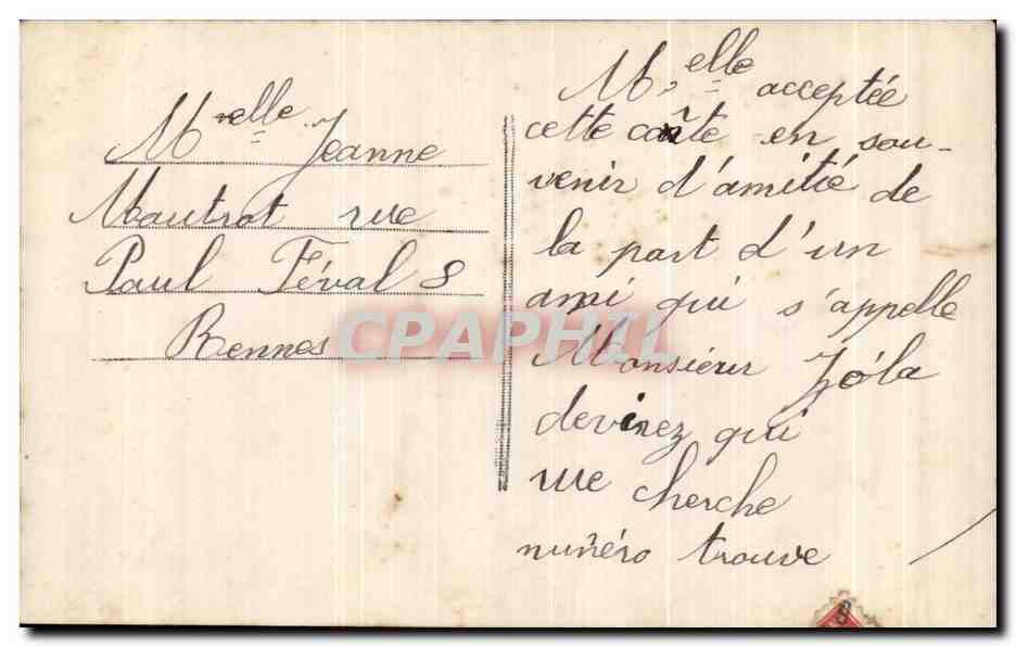 CPA Fantaisie Enfant et poisson — Verso