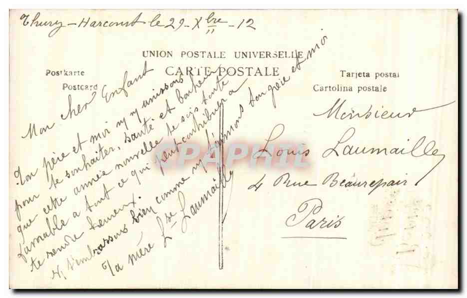 CPA Fantaisie Enfant  — Verso
