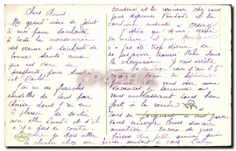 CPA Fantaisie Fleurs  — Verso