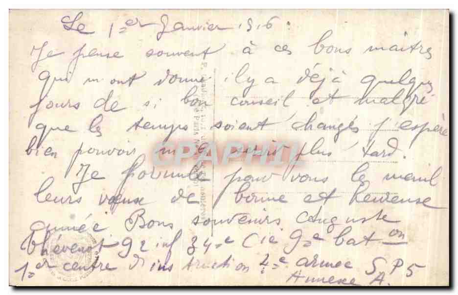 CPA Fantaisie Fleurs  — Back
