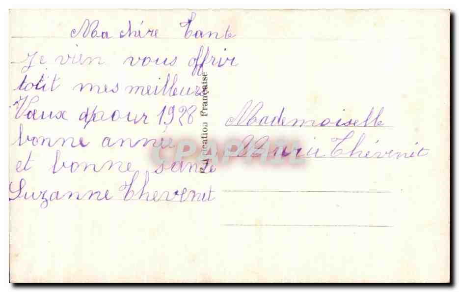 CPA Fantaisie Enfant — Rückseite
