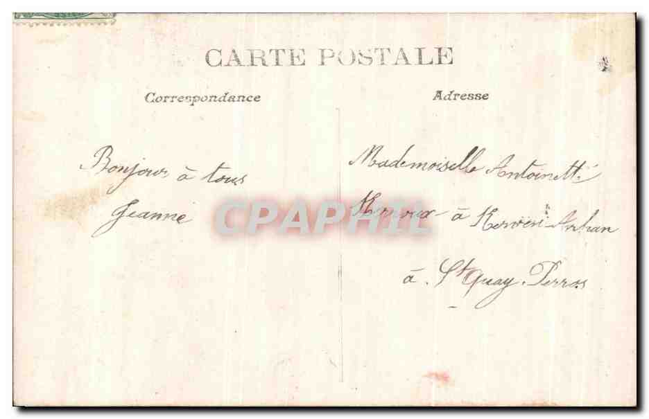 CPA Fantaisie Femme  — Rückseite