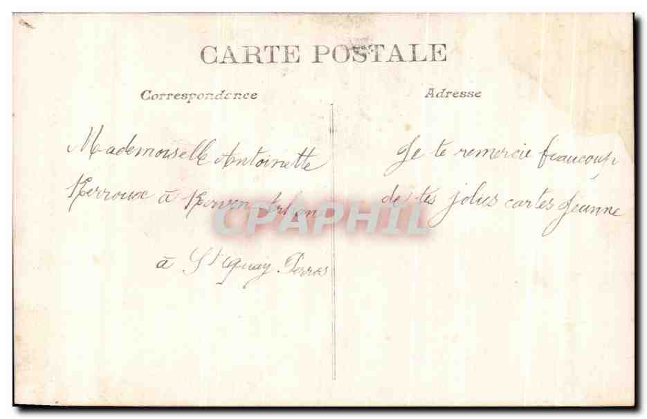 CPA Fantaisie Femme  — Rückseite
