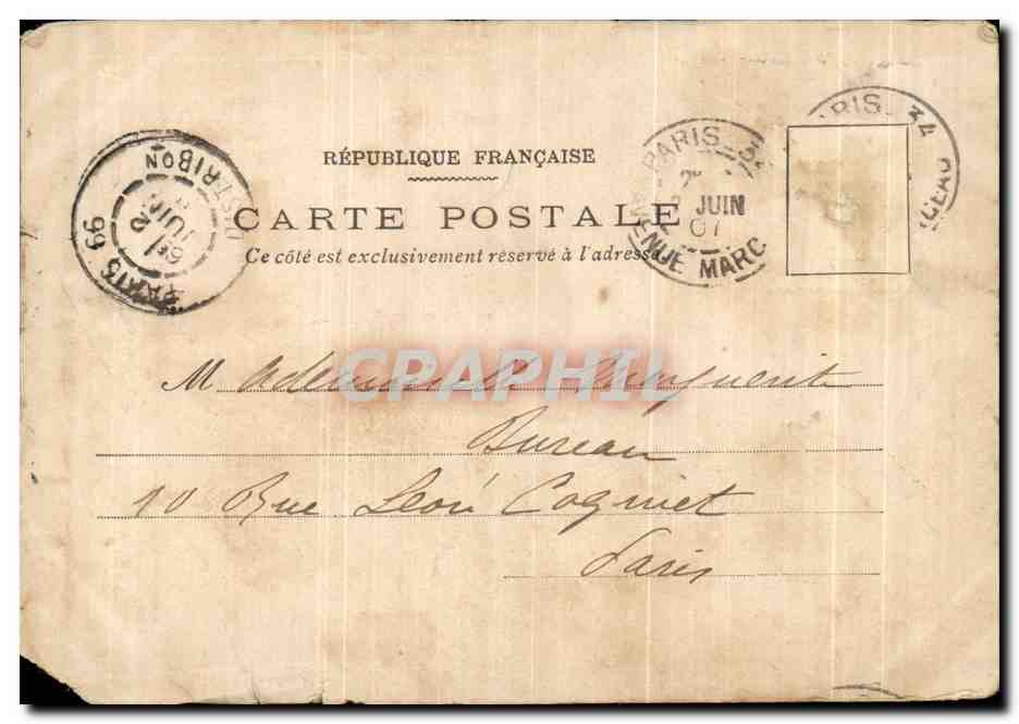 Le Déjeuner — caricature de Villavme — IMP. CAMIS PARIS — Rückseite