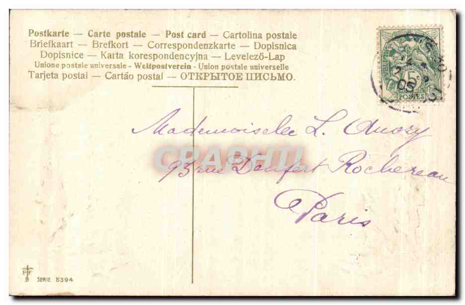 CPA Fantaisie Bonne annee — Rückseite