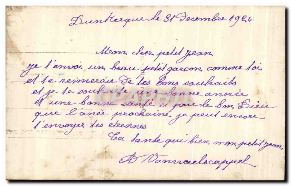 CPA Fantaisie Enfant — Rückseite