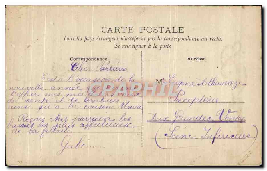CPA Fantaisie Enfant — Rückseite