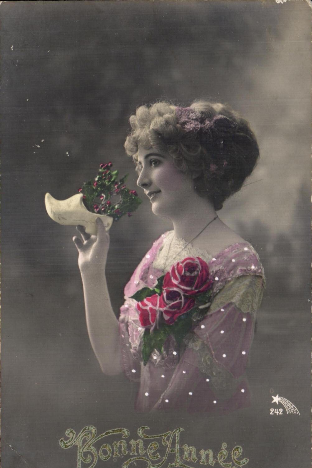 CPA Fantaisie Femme Sabot