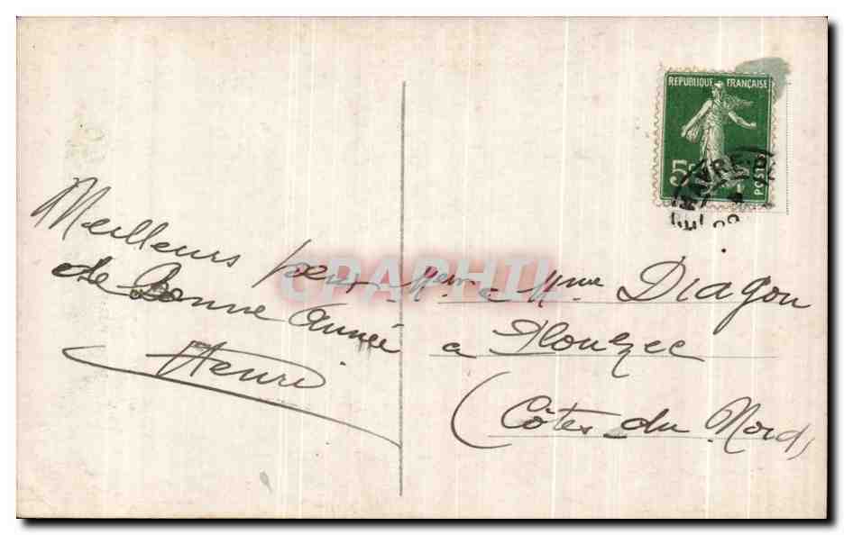 CPA Fantaisie Femme Sabot — Rückseite