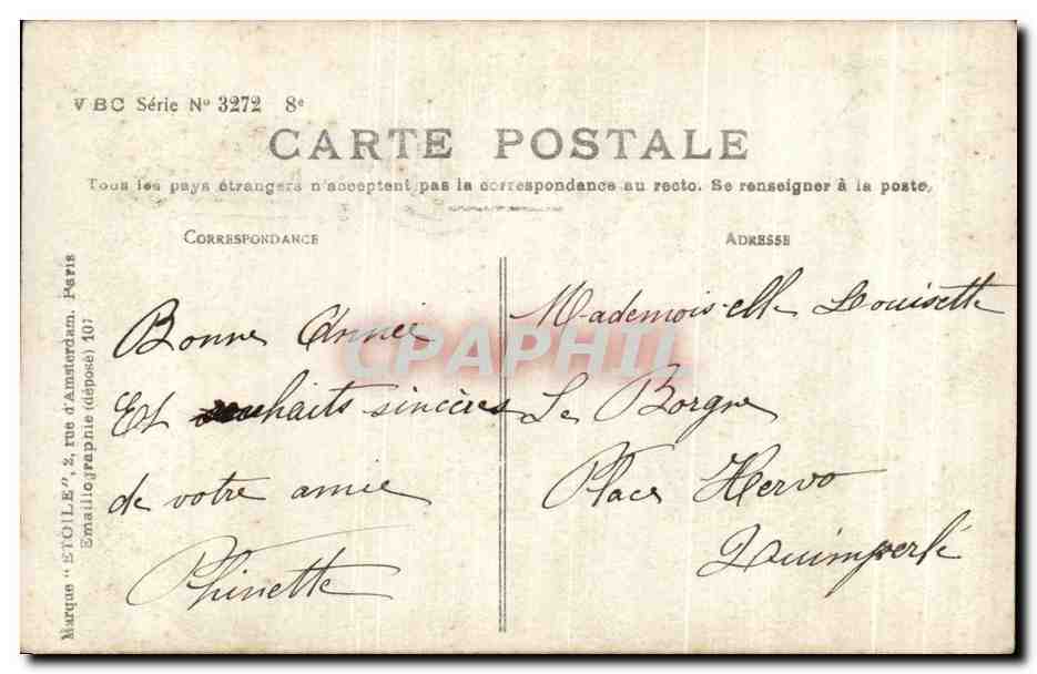 CPA Fantaisie Femme  — Rückseite