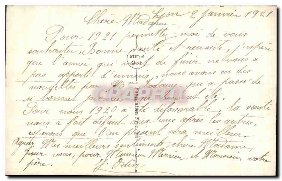 CPA Fantaisie Fleurs  — Verso