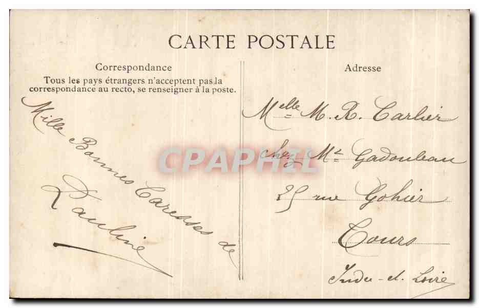 CPA Fantaisie Enfants Fleurs Challes Sarthe  — Verso