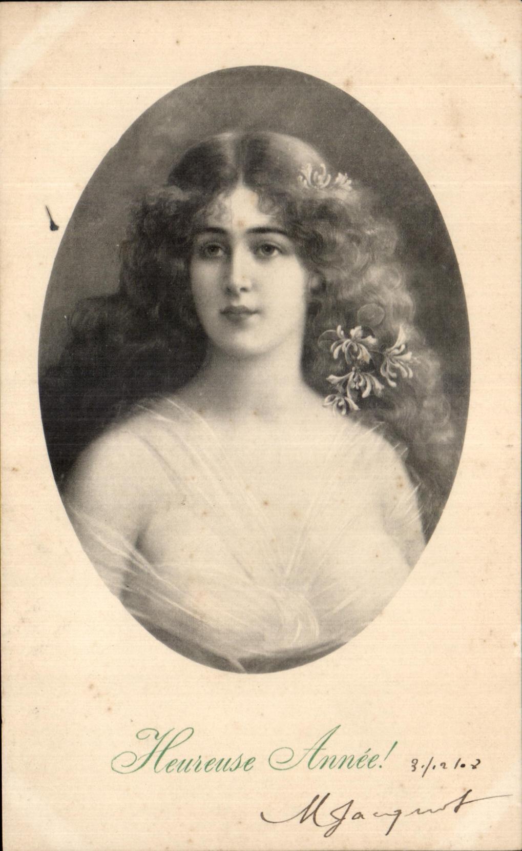 Jeune femme — portrait — M. M. Jauguet, n° de série non visible