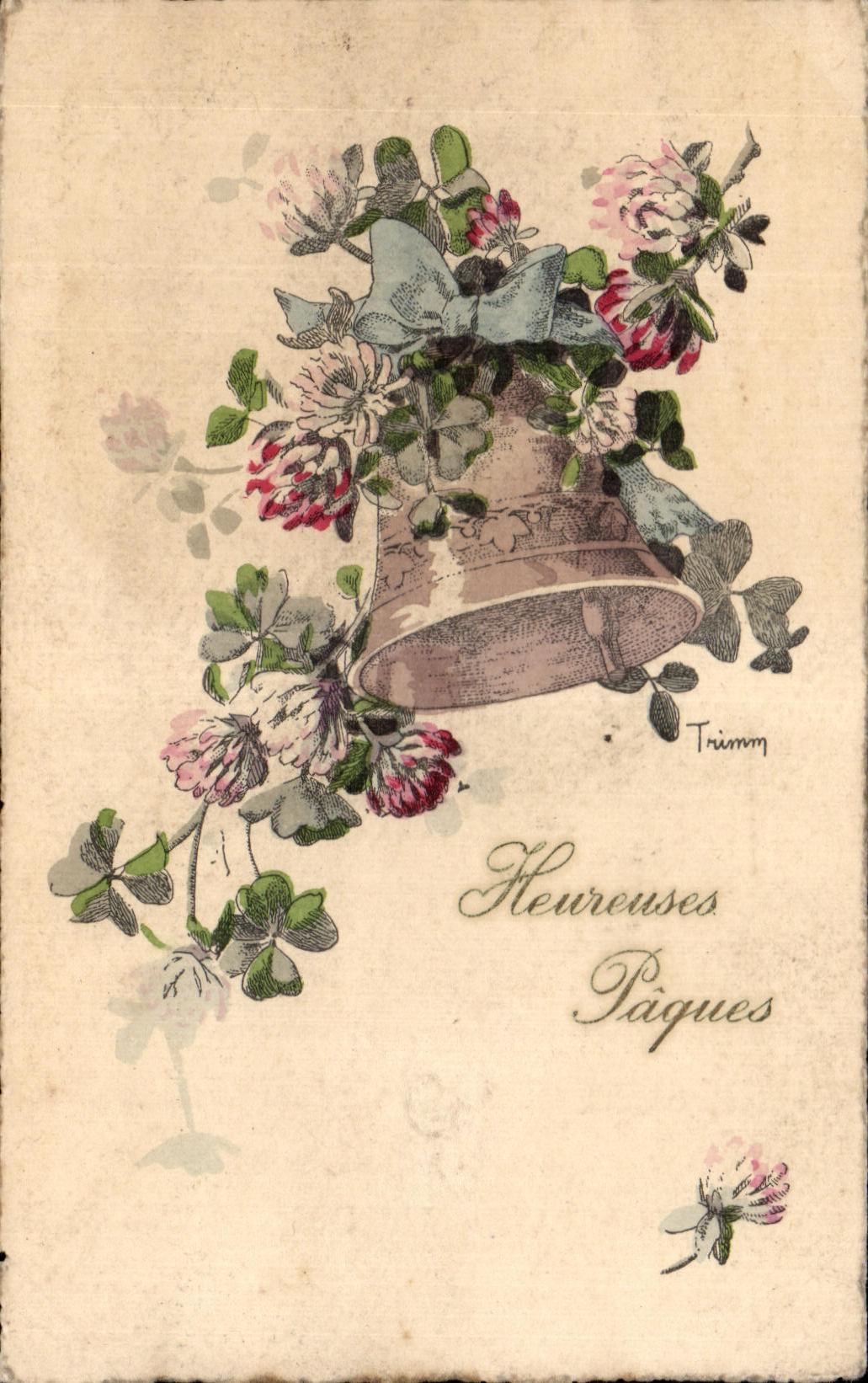 CPA Fantaisie Fleurs Cloche 