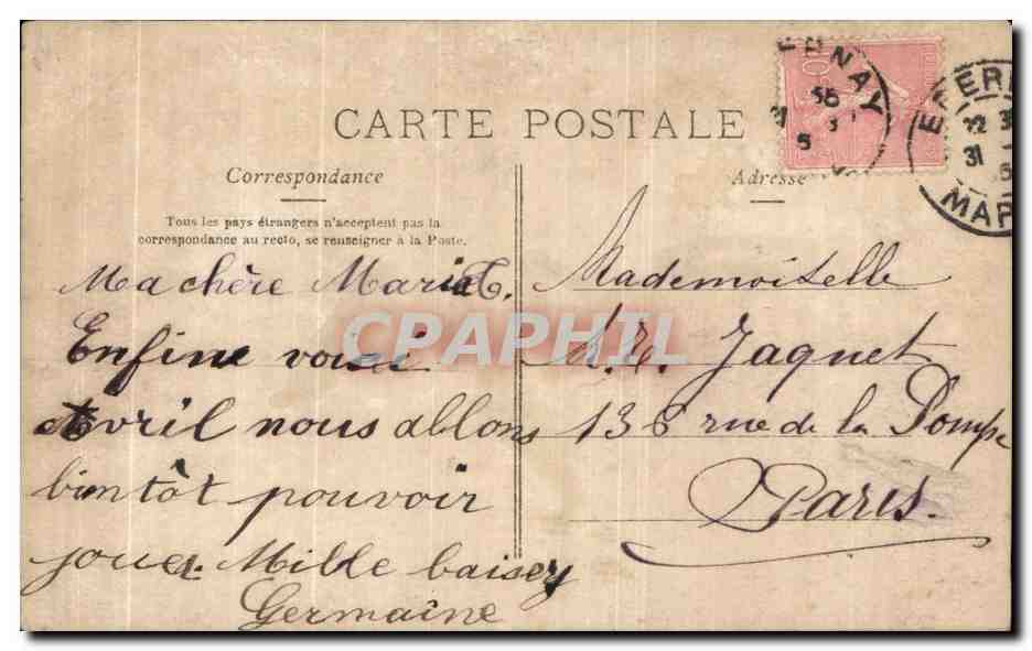 CPA Fantaisie Enfant Poisson  — Rückseite