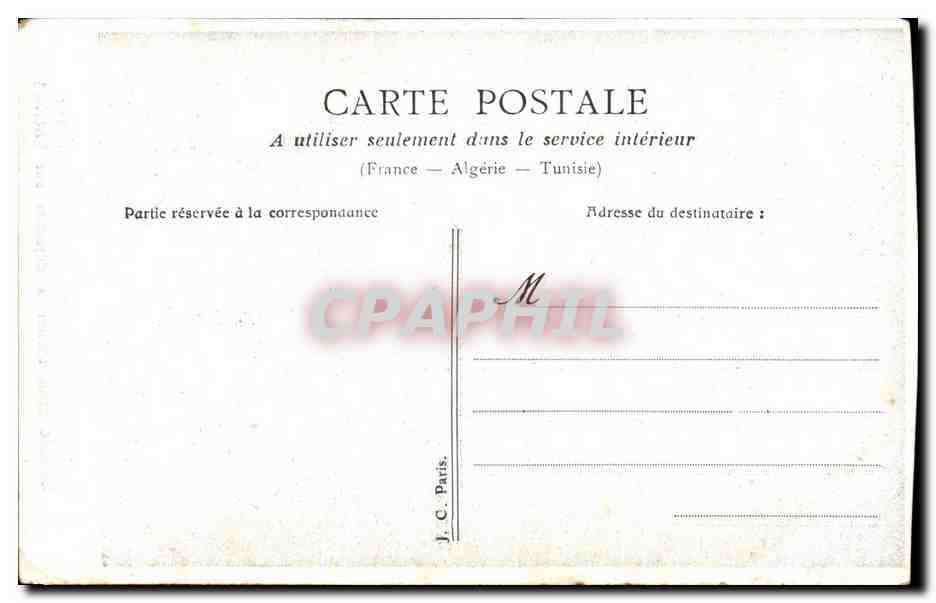 CPA Fantaisie Femme Dejeuner sur l'herbe — Verso