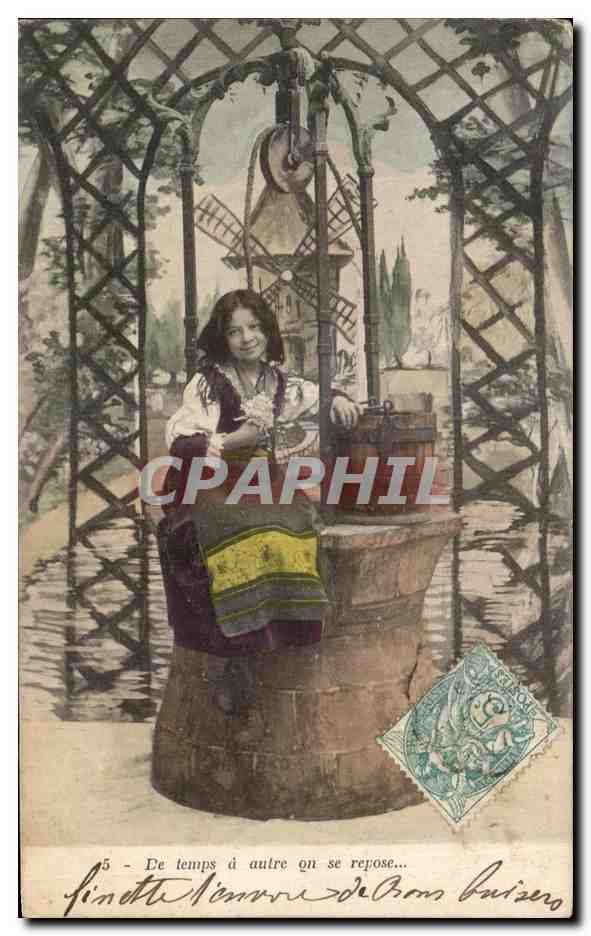 CPA Fantaisie Enfant Moulin 