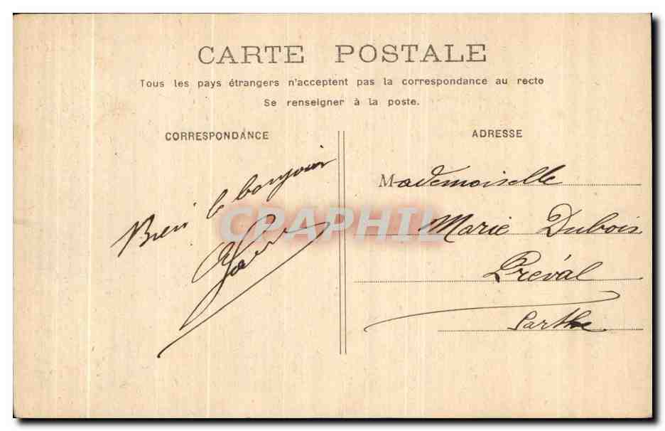 CPA Fantaisie Enfants Ma petite femme — Verso
