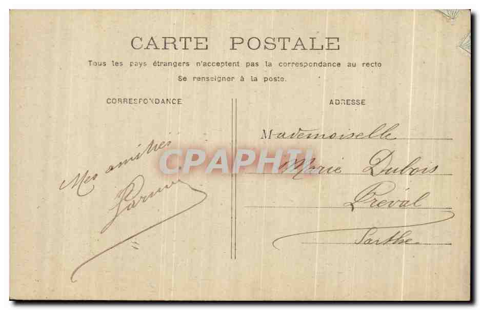 CPA Fantaisie Femme  — Rückseite