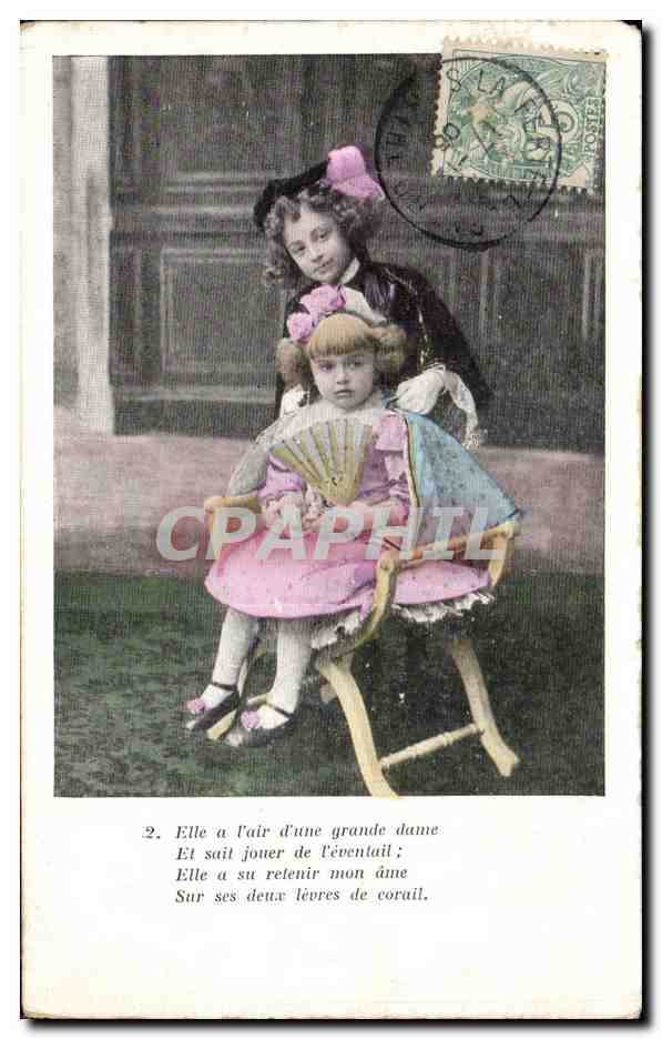 CPA Fantaisie Enfant Eventail